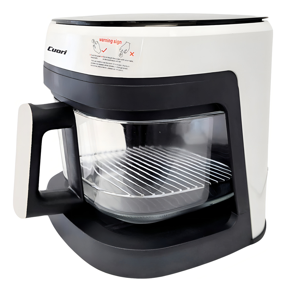 Freidora De Aire Cuori 4.5l 1400w Digital Cesta De Vidrio Color Blanco - Imagen 2