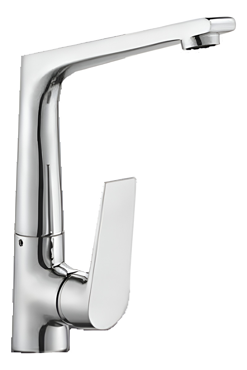 Grifo Monocomando Mesada Cocina Pico Alto Modelo Ice - 20 Cm