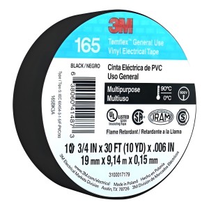 Cinta Aislante 1500 Temflex Negra 19 Mm X 9.14 Mts Color Negro