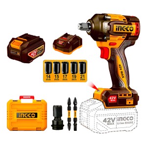 Llave De Impacto A Bateria 42v Bl 460nm 1/2 Ingco Ciwli42461