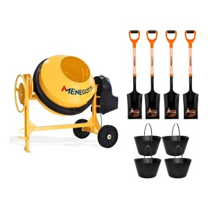 Hormigonera Menegotti Vuelco Amarilla 400l 2hp