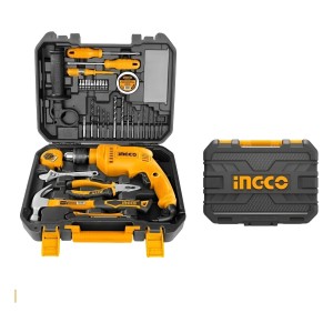 Set Taladro 680w Herramientas + Valija Ingco Hkthp11151