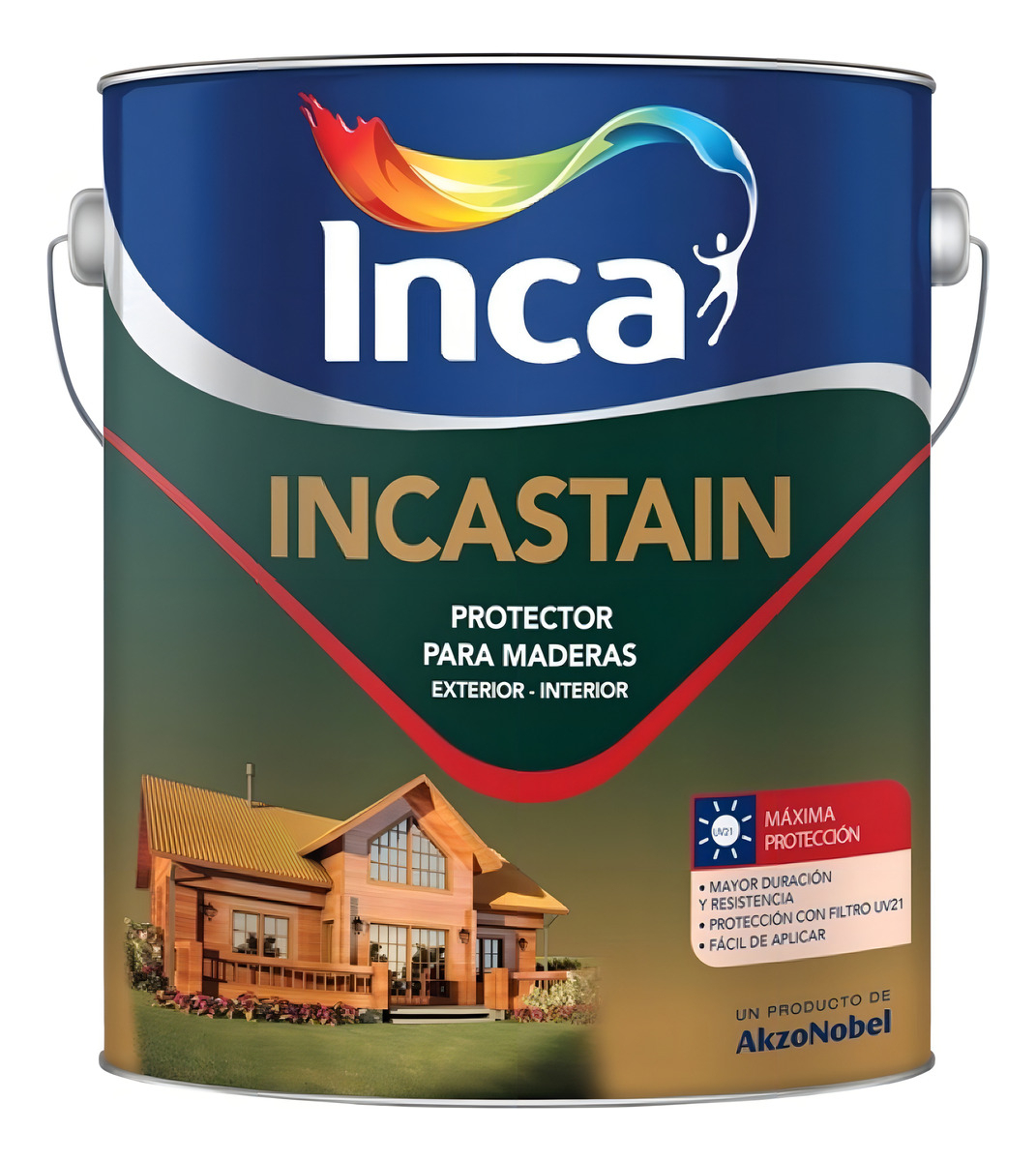 Incastain Protector Para Madera 1lt - Terminación Satinada Acabado Satinado Color Nogal