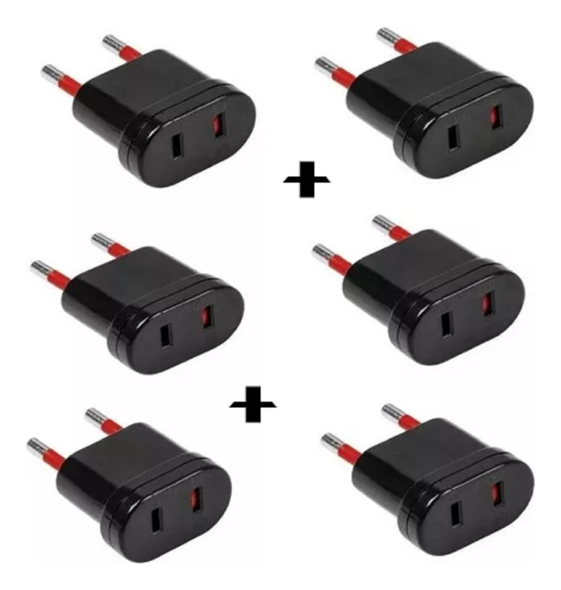 Adaptador Conatel Salida Americana Negro Pack X 6 - Tyt