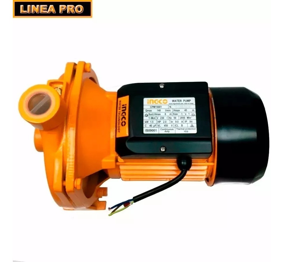 Electro Bomba Centrifuga 1hp Agua Limpia Cpm7508 Ingco - Imagen 2