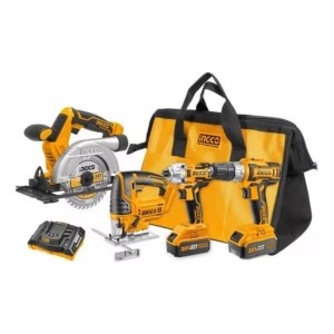 Combo 4 Herramientas Ingco 20v Y Bolso - Tyt