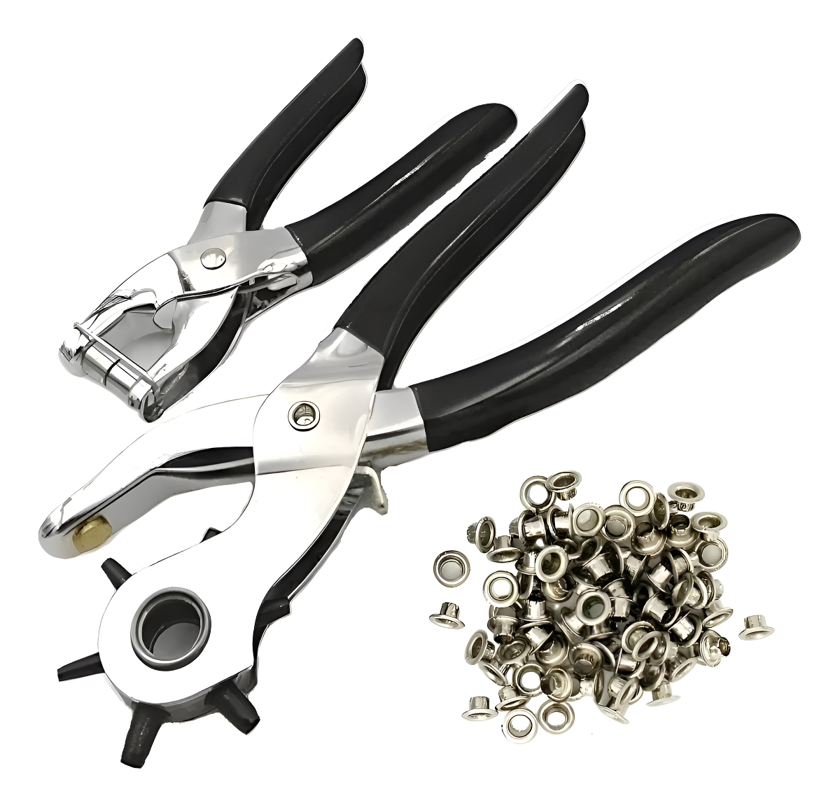 Alicate Sacabocado + Remachadora Ojaletes + 100 Ojales Y - Imagen 4