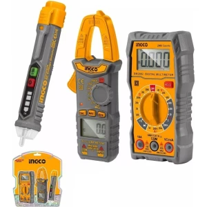 Set Ingco De Pinza Amp+ Multímetro+ Detector De Voltaje