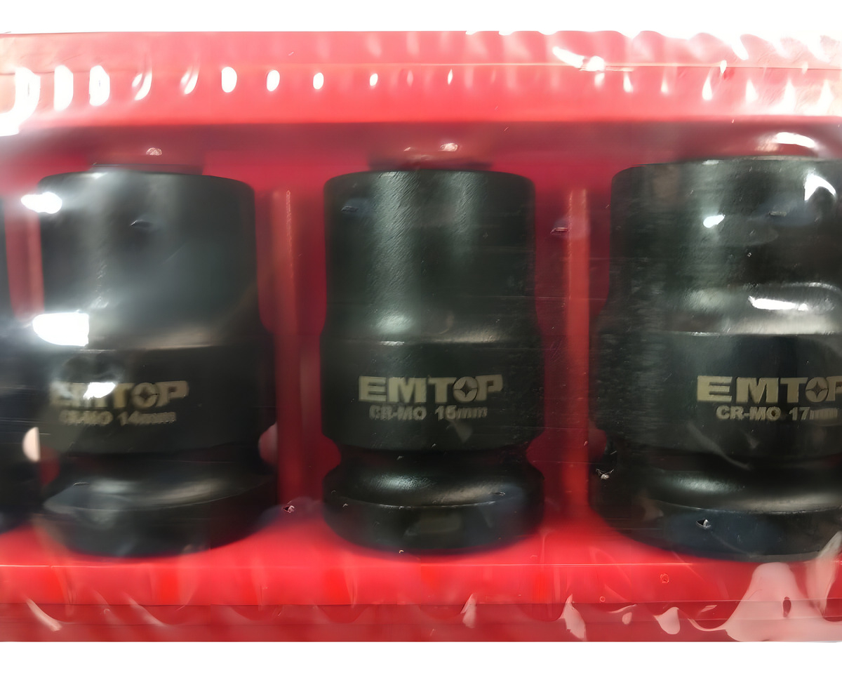 Set Dados Emtop 1/2'' Llave De Impacto 10 Dados Nro 10 - 24 - Imagen 5