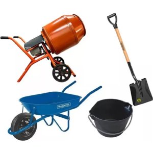 Hormigonera Ansa 3/4hp 130l + Carretilla + Pala + Balde Ref
