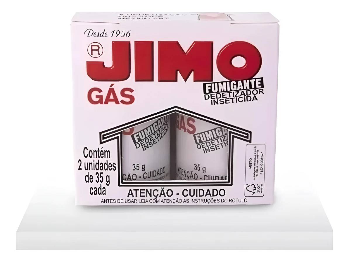 Jimo Gas 2 Tubos De 35 Grs Insecticida Fumigador Bomba Tyt