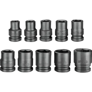 Set Dados Ingco 1/2 Llave De Impacto 10 Dados Nro 10 - 24