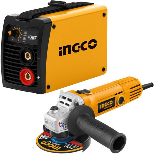 Kit Herrero Amoladora 4 1/2 + Soldadora Inverter Ingco 130 Amp