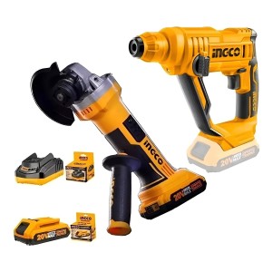 Amoladora A Bateria 20volt + Taladro A Bateria Ingco