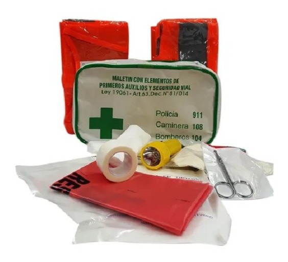 Kit De Seguridad Emergencia Auxilio Vial Extintor 2 Kilos - Imagen 2
