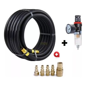 Manguera Compresor 10m + Trampa Agua + Acoples - Tyt