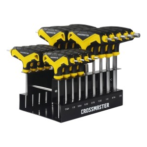 Juego 18 Llaves Mango T Hexag Métr-puLG Crossmaster 9943605 Color Negro/amarillo