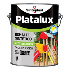 Platalux Esmalte Sintético 0.900 Litro Sinteplast Color Blanco