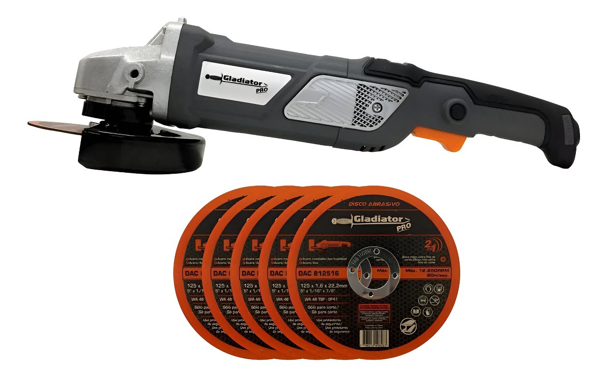 Amoladora Velocidad Variable 1200w 5'' Gladiator Pro Aa825