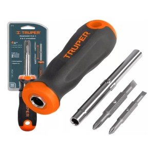Destornilador Con 4puntas Intercambiables Truper