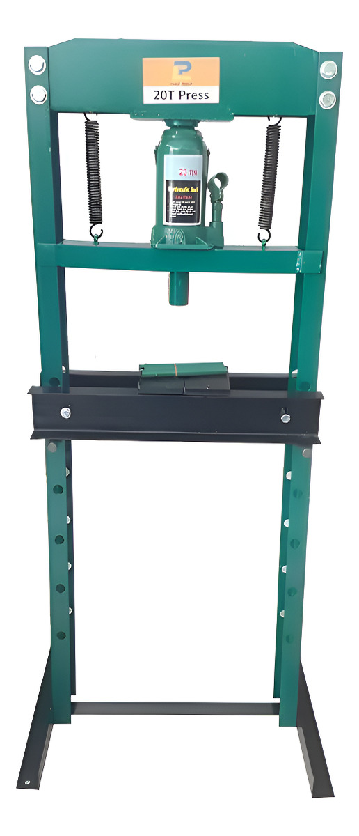 Prensa Hidraulica 20 Ton Rango De 0 A 610 Mm Con Gato Color Verde