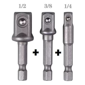 Adaptador Atornillador Taladro 1/4 3/8 1/2'' Para Dado - Tyt