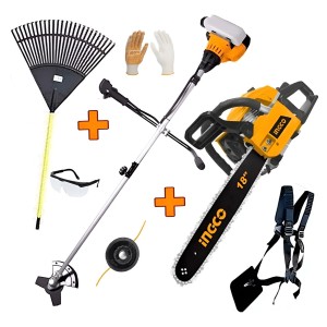 Kit Industrial Desmalezadora Nafta 45cc+ Motosierra Ingco