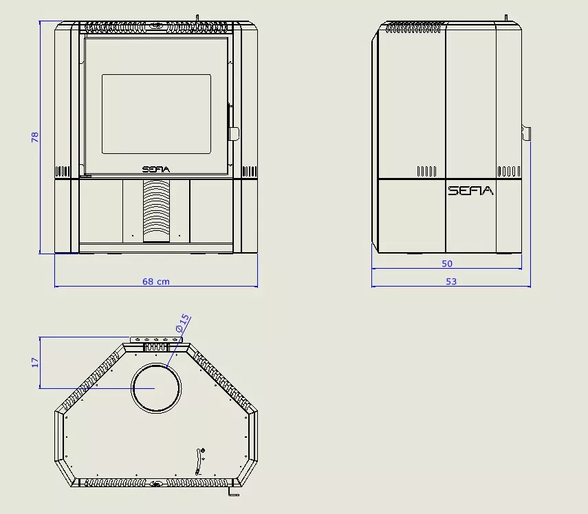 Calefactor Premium A Leña Esquinero 150m2 - Imagen 8