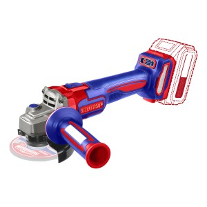 Amoladora A Bateria 4 Y 1/2 S/bat Emtop Elag21154 Color Rojo Frecuencia 60hz