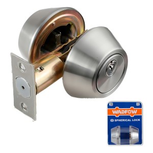 Cerrojo Cilindro Doble C 3 Llaves Wadfow Wue1502 Color Acero Inoxidable