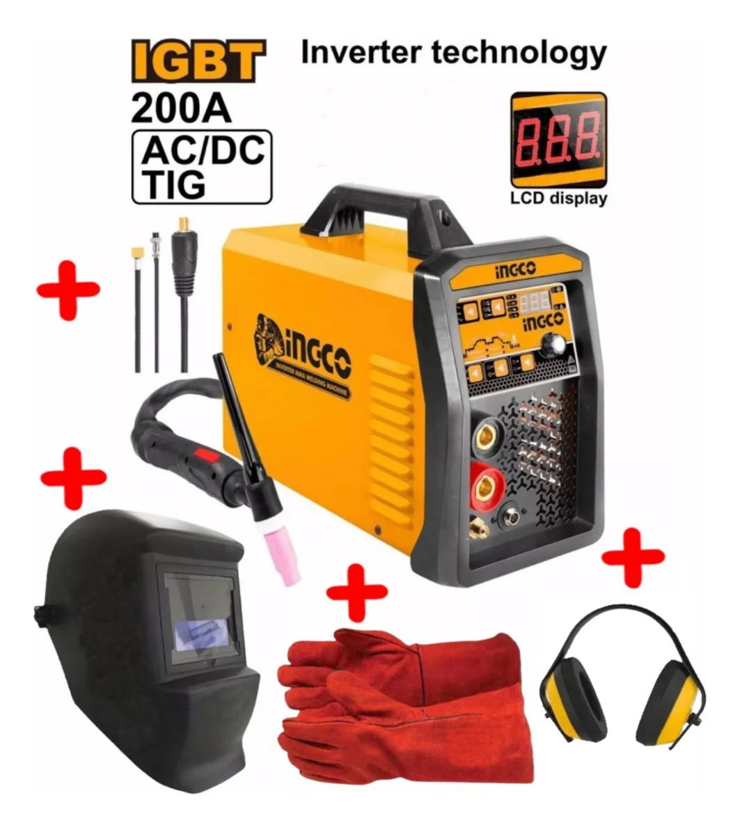 Soldadora Inverter Ac/dc Tig Mma 200 Ingco Acdctig2001 Tyt - Imagen 2