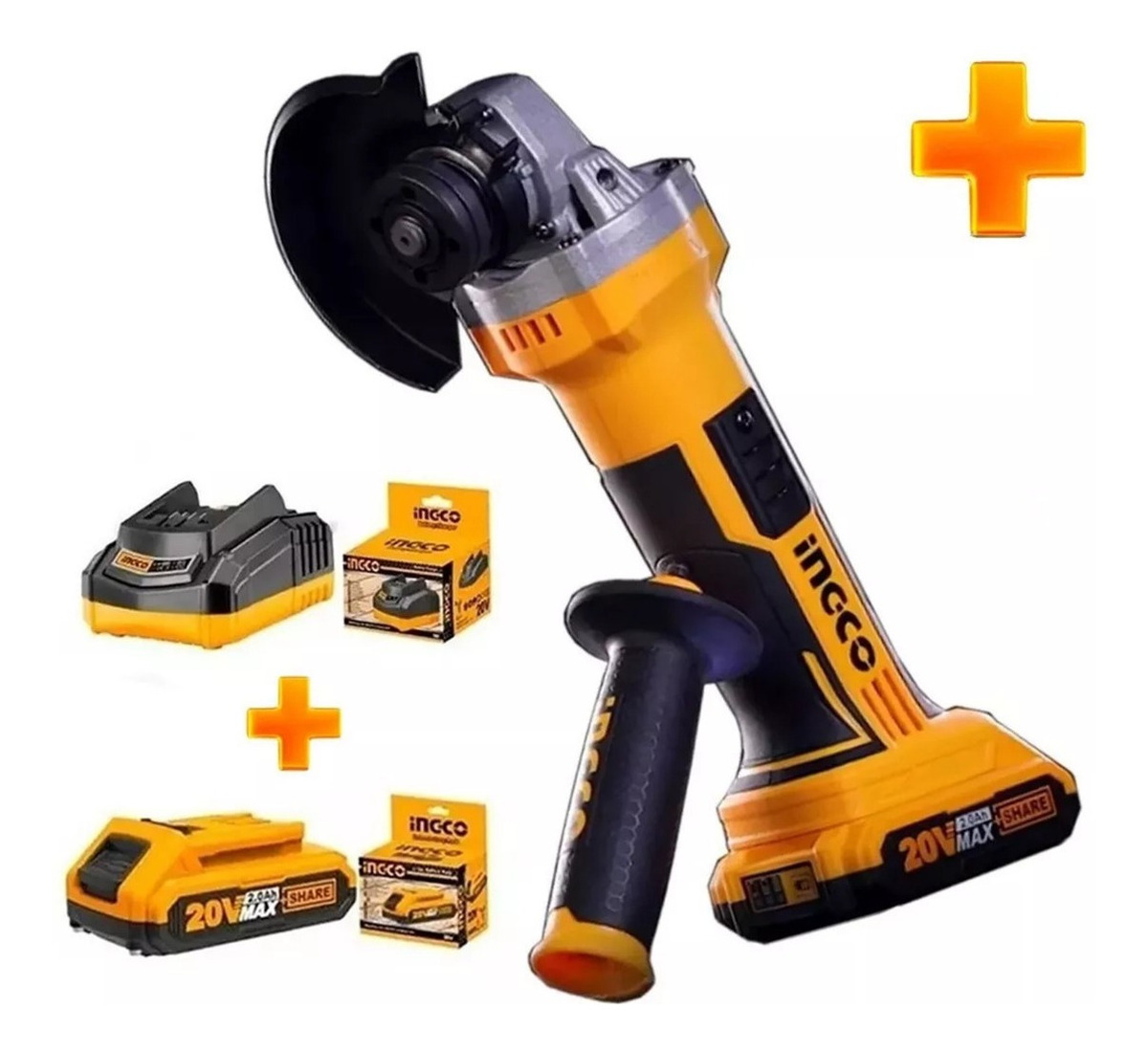 Amoladora Angular Inalámbrica Ingco Ing_ag14008