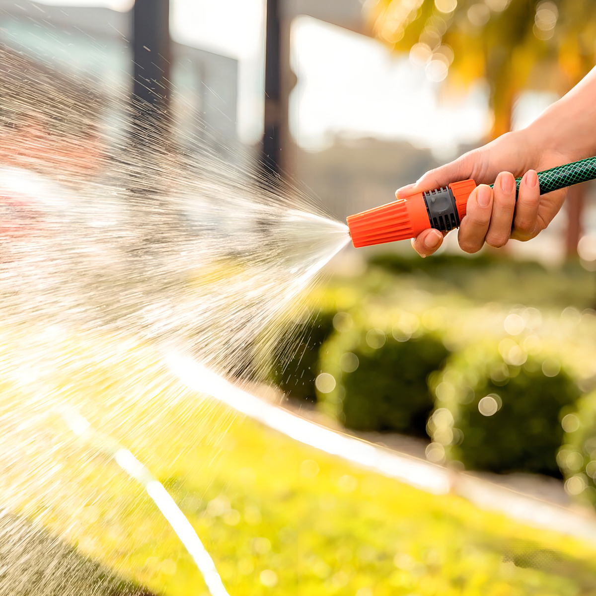 Kit Rollo De Manguera 21mt + Soporte Y Puntero Tramontina (R) Color Verde - Imagen 2