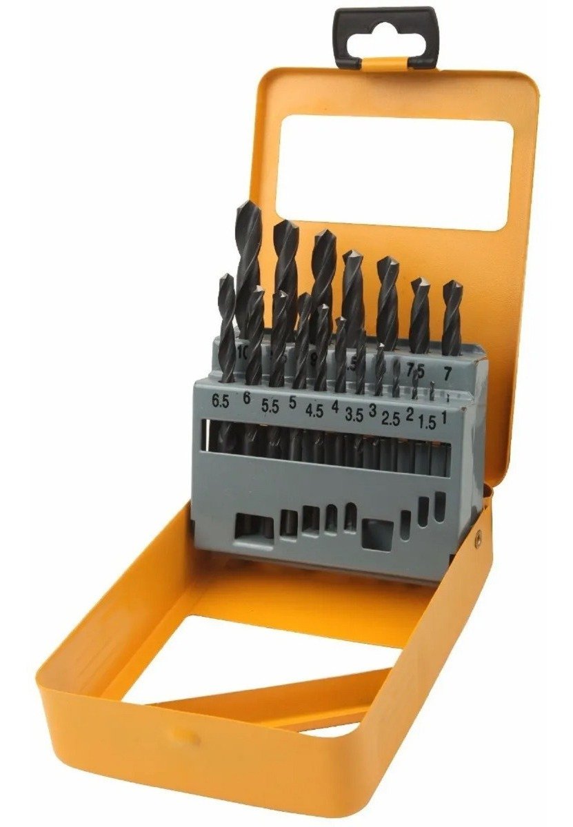 Juego 19 Mechas Acero Rápido Hss En Caja Tolsen 10mm 75081