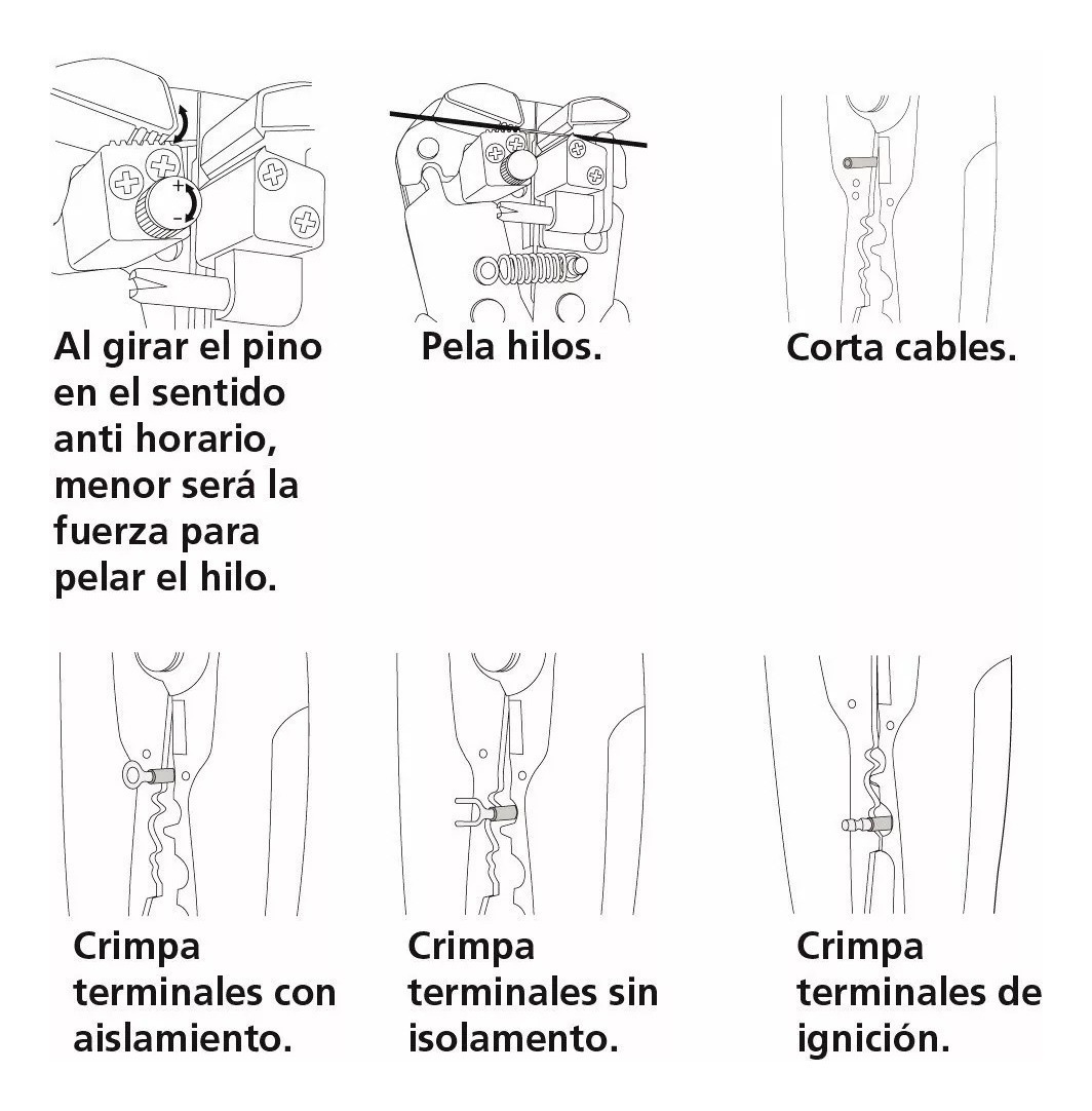 Alicate Pinza Pelacables Automático Tramontina Pela Cable - Imagen 4