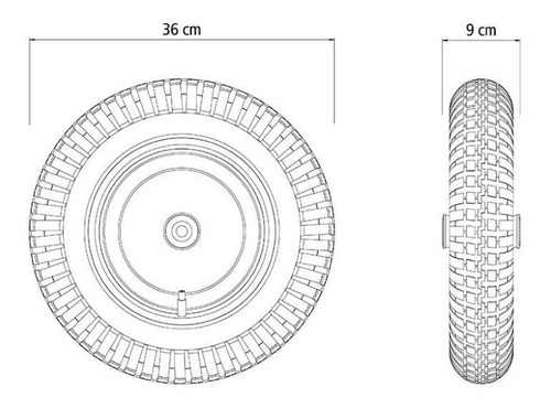 Rueda Para Carretilla Con Buje Plástico 3.25/8'' Tramontina - Imagen 2