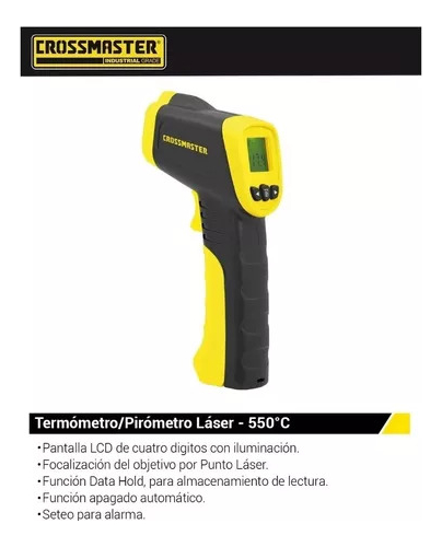 Termometro Pirometro Digital Laser Distancia 550 Crossmaster - Imagen 2