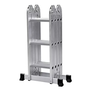 Escalera De Aluminio Plegable 4x3 Mts Color Plateado