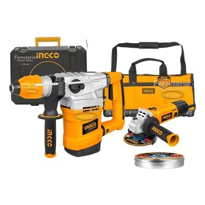 Combo Ingco Rotomartillo 1800w Amoladora 850w C/valija-bolso