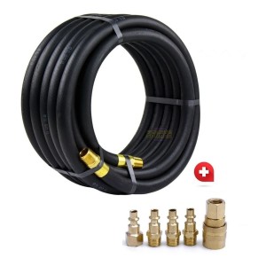 Manguera Compresor Reforzada 10 Metros + Acoples Oferta