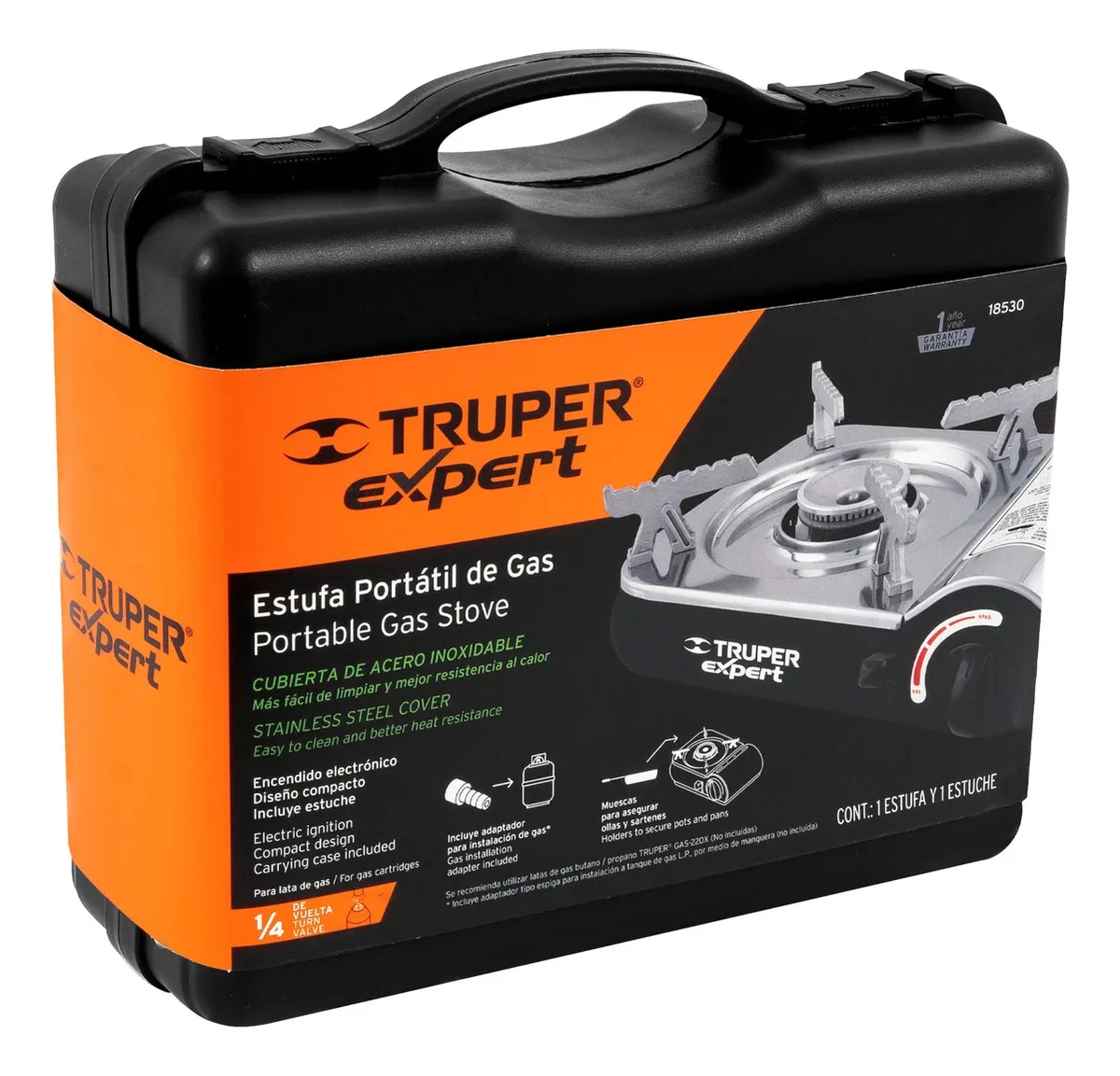 Anafe Estufa A Gas Butano Portatil 1 Hornalla Camping Truper