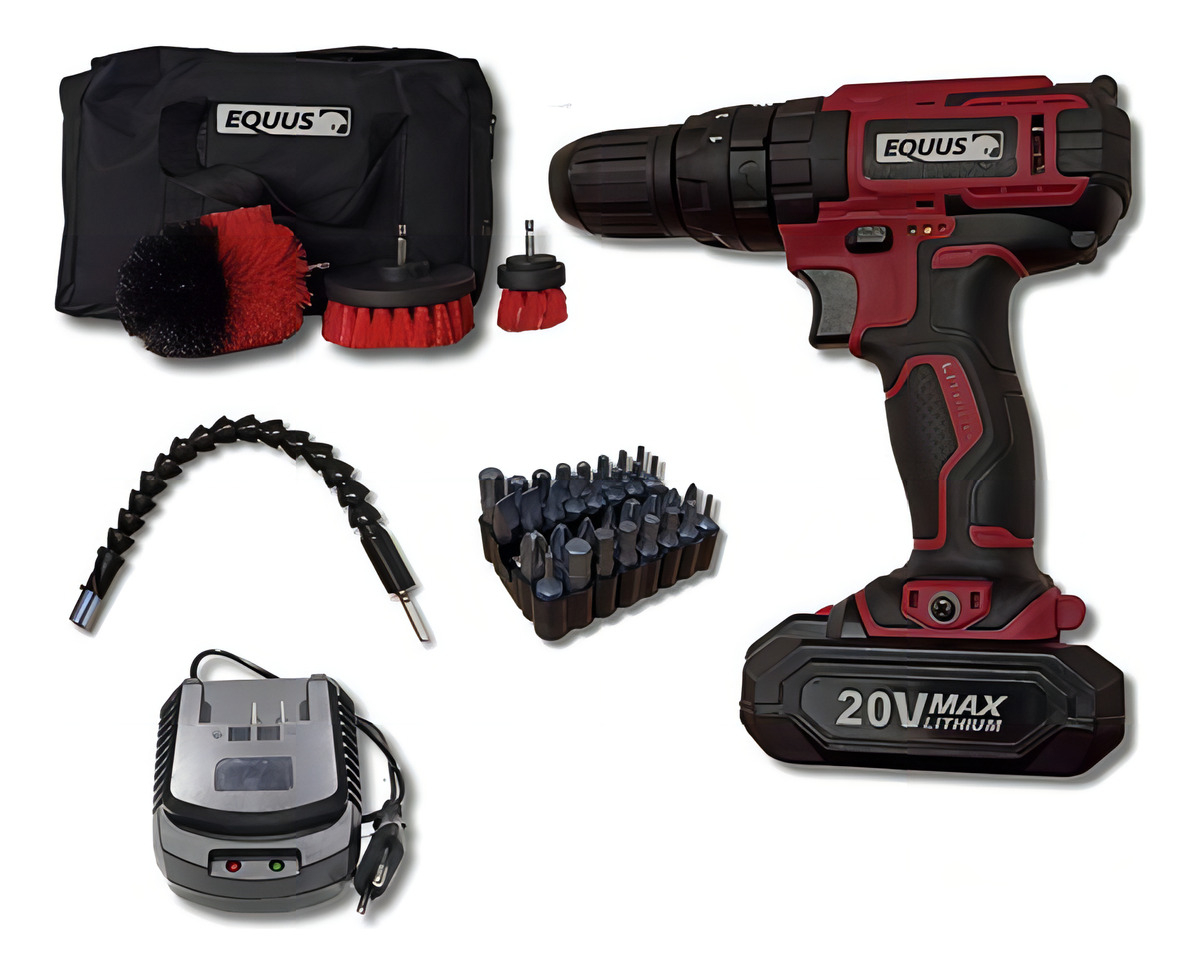 Taladro Atornilador Inalambrico Equus Bolso S Color Rojo - Imagen 2