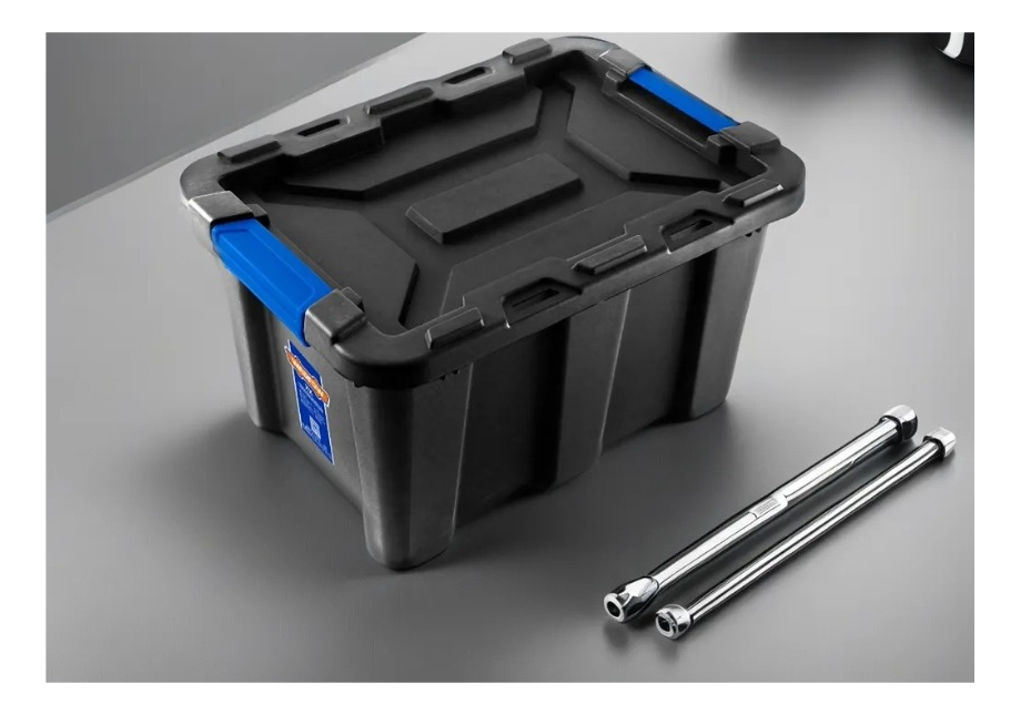 Caja Plastica Baul De Herramientas 40 Lts Wadfow Wtb3340 Color Negro - Imagen 3