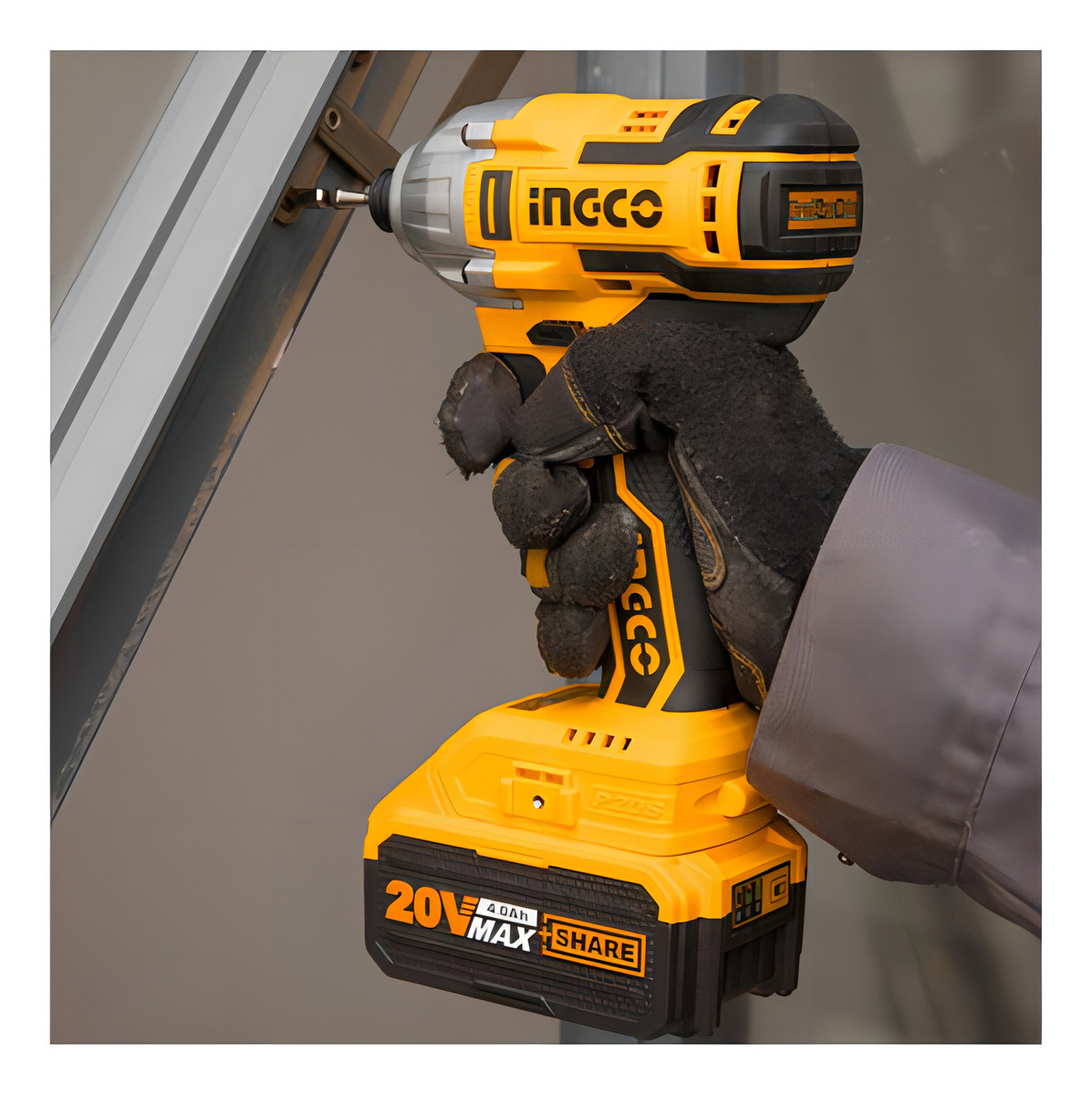 Kit Atornillador De Impacto + Taladro Atornillador Ingco 20v - Imagen 7