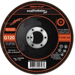 Discos Flap 5 Unidades Granos 40 60 80 100 120 Gladiator Pro