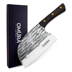 Cuchillo De Cocina Omura Kanda Acero Carbono Con Funda Y Mango De Madera Negro