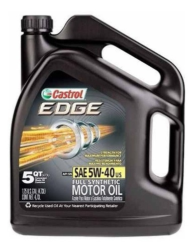 Aceite Para Motor Castrol Sintético 5w-40 Para Auto/camioneta X 4.73l