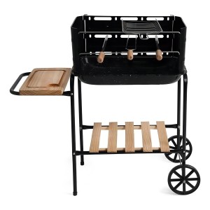 Mor Parrilla Móvil Califórnia 82cm De Ancho 75cm De Alto 38.5cm De Profundidad Negra Negro