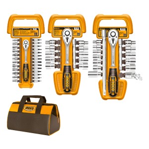 Kit 57 Dados Y Criquet Cr-v 1/4 3/8 1/2 C Bolso Ingco