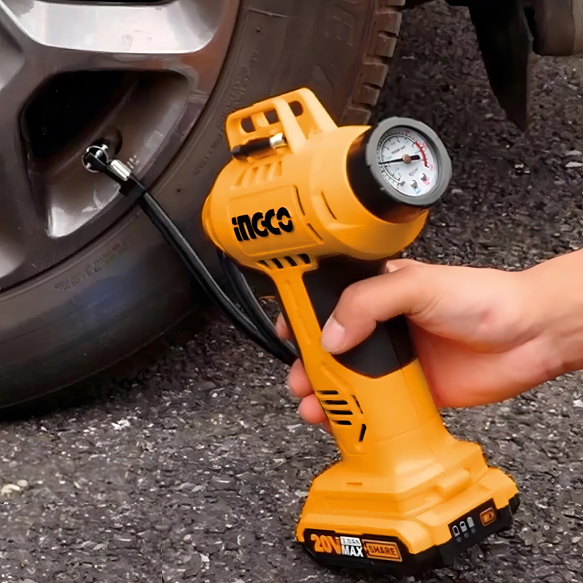 Compresor De Aire Inflador Portátil Auto Rueda Bici La Plata - Imagen 5